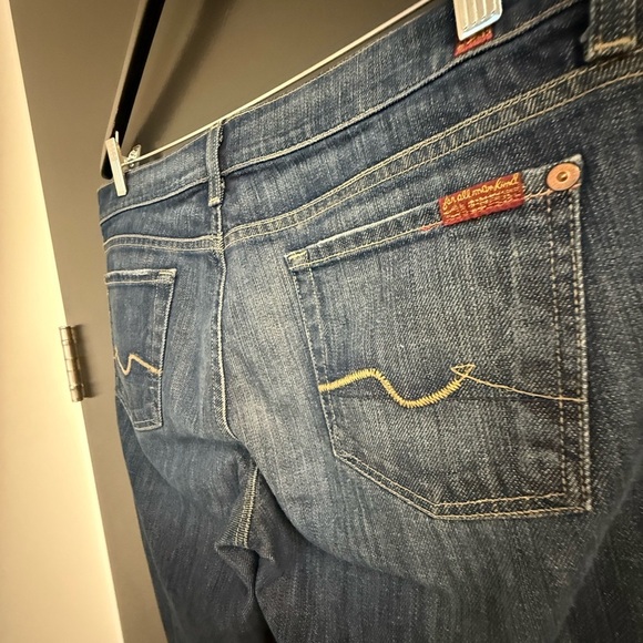 7 For All Mankind size 30 EUC classic Indigo Boot Cut Jeans - Picture 3 of 16